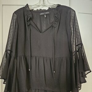 White House Black market black baby doll shirt